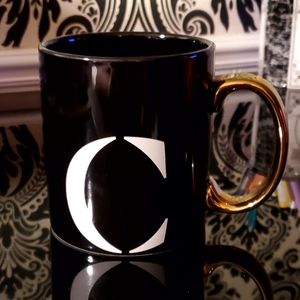 Indigo letter mug - C